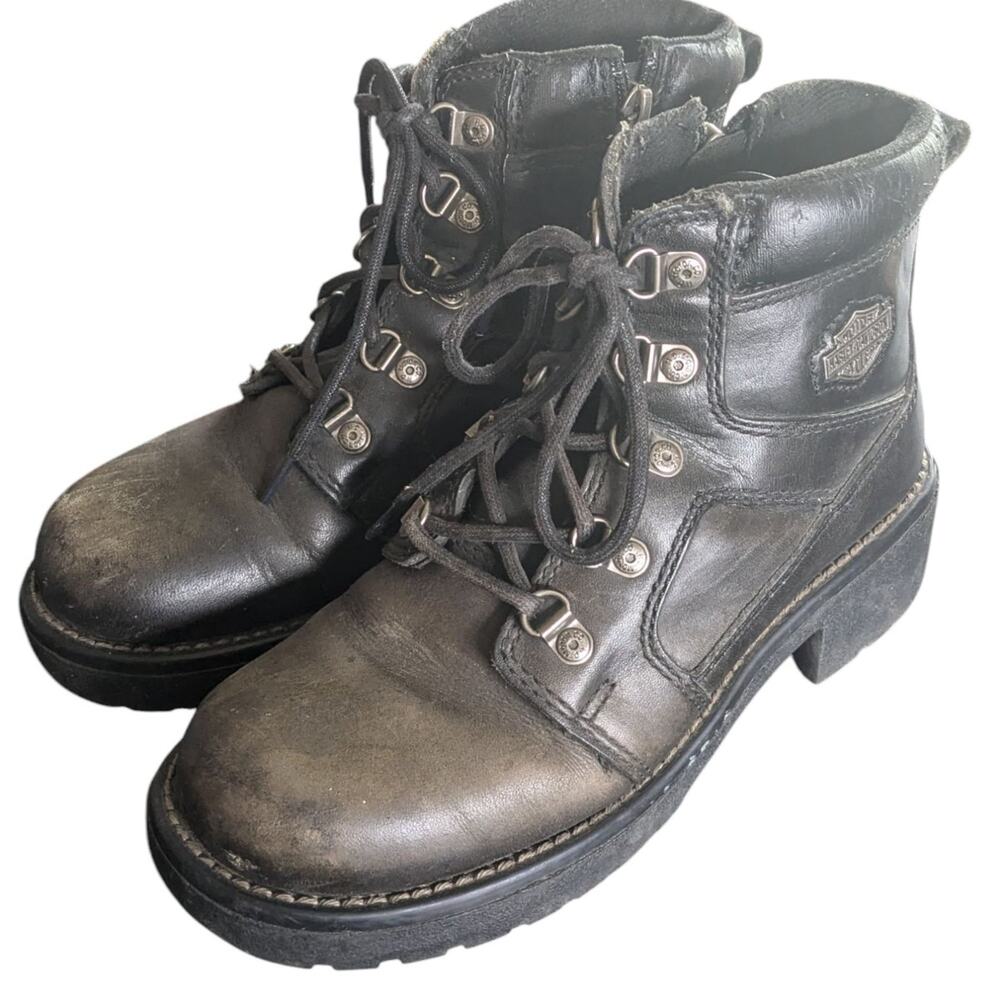 Harley Davidson vintage distressed woman's boots 6.5